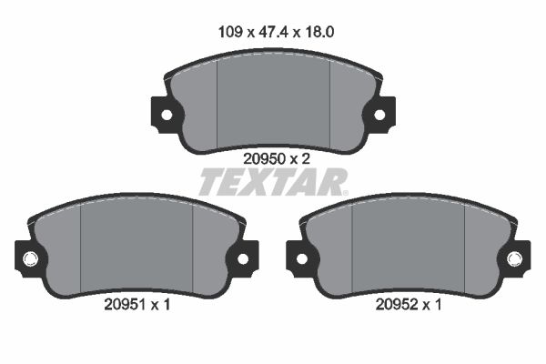 Brake Pad Set, disc brake 2095006