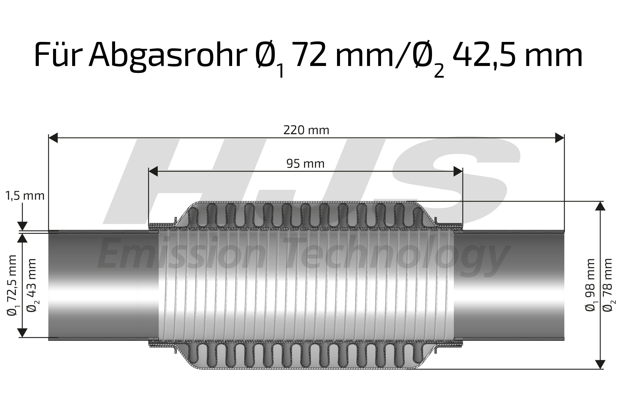 Flexrohr, Abgasanlage Flexrohr, Abgasanlage