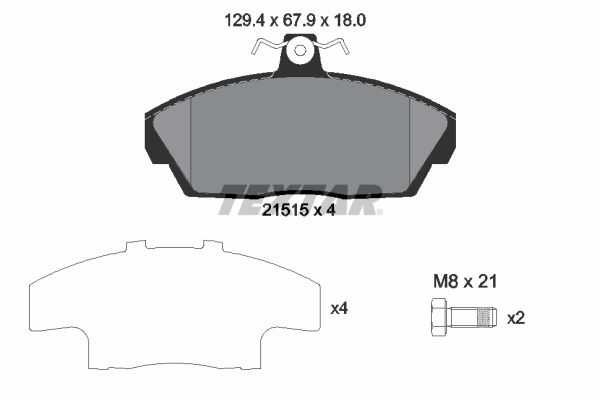 Brake Pad Set, disc brake 2151504