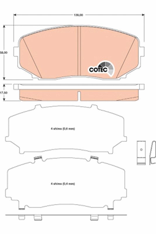 TRW DISC BRAKE PADS - TecDoc 1