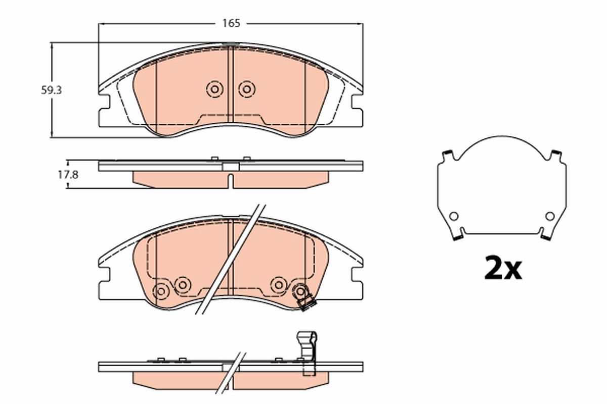 Brake Pad Set, disc brake GDB3635