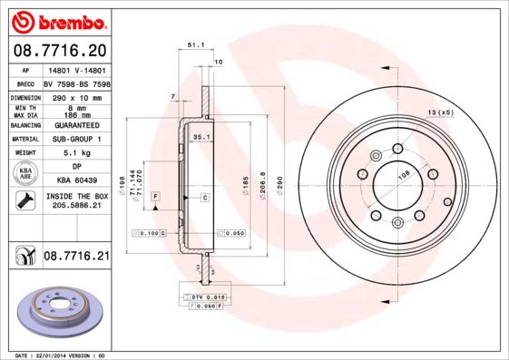 Brake Disc 08.7716.21