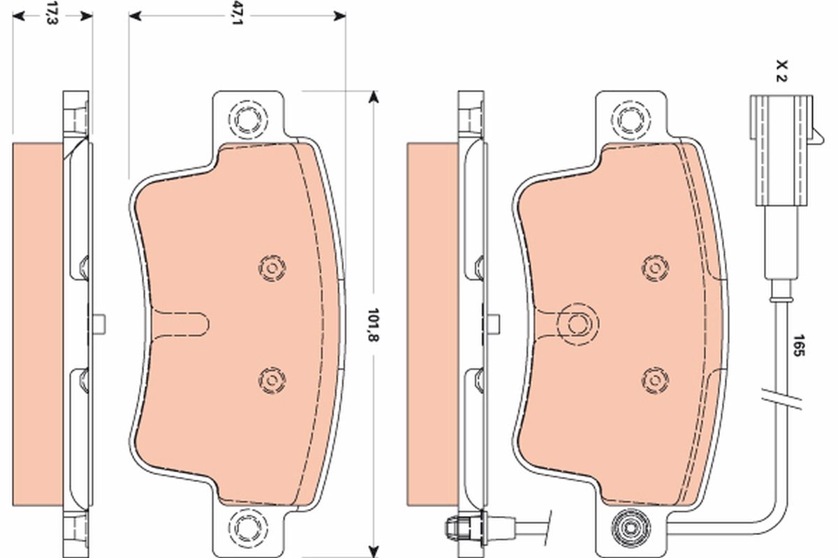 Brake Pad Set, disc brake GDB1872