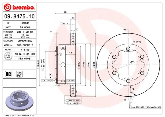 Brake Disc 09.8475.10