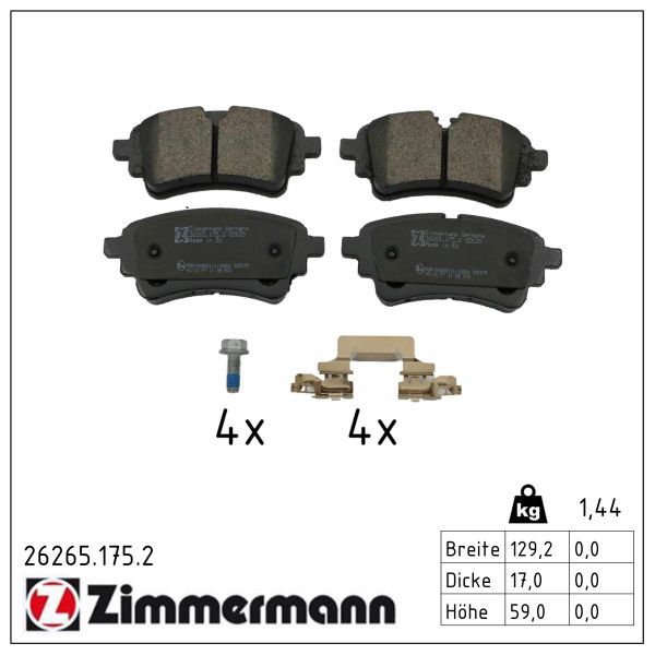 Bremsbelagsatz, Scheibenbremse