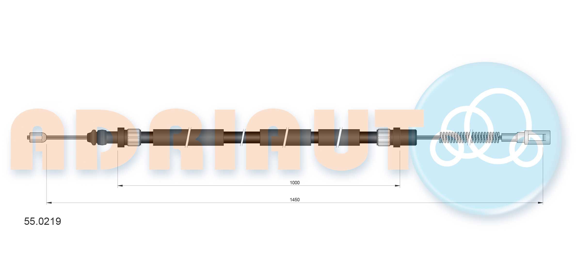 Cable Pull, parking brake 55.0219