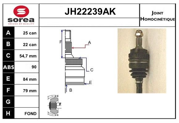 KIT CV JOINT AVEC KR052 - 405