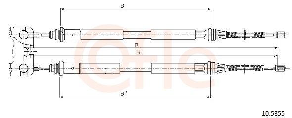 COFLE 10.5355 - Seilzug, Feststellbremse