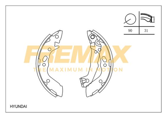 FBS-0369-01 FREMAX fékpofakészlet