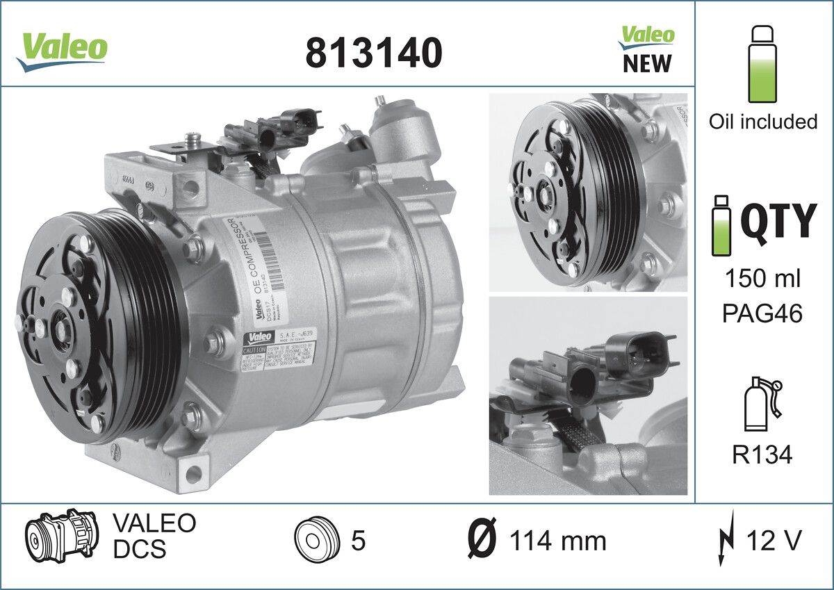 VALEO 813140 Compressor, air conditioning