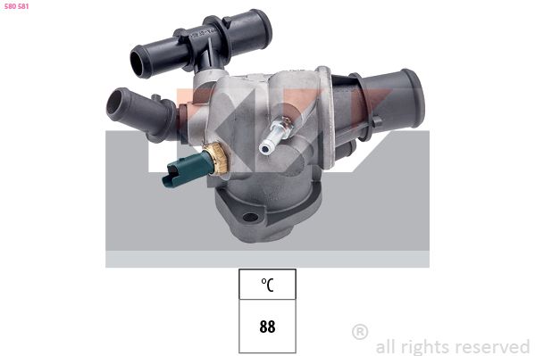 580 581 KW Made in Italy - OE Equivalent termosztát, hűtőfolyadék