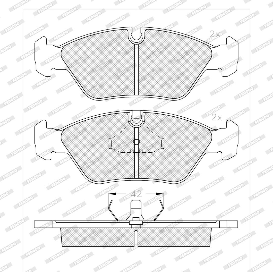 FERODO FDB256 - Bremsbelagsatz, Scheibenbremse PREMIER ECO FRICTION