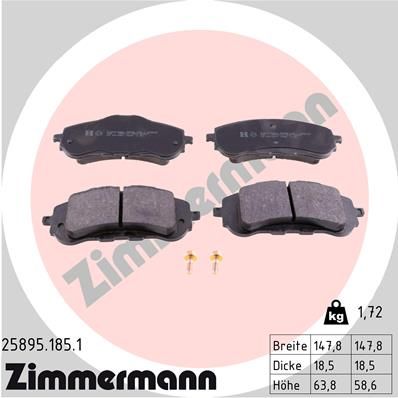 Brake Pad Set, disc brake 25895.185.1