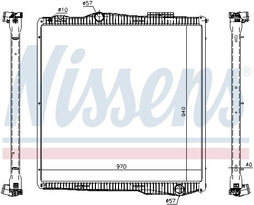 Radiator, engine cooling 67291