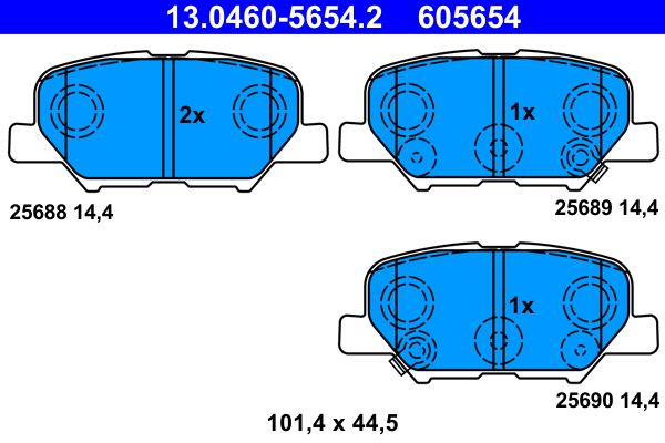 Brake Pad Set, disc brake 13.0460-5654.2