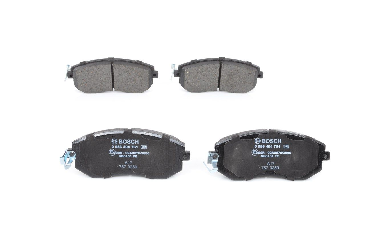 Brake Pad Set, disc brake 0 986 494 761