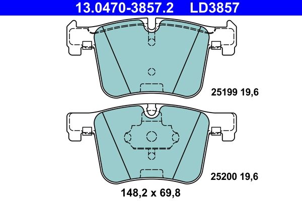 Brake Pad Set, disc brake 13.0470-3857.2