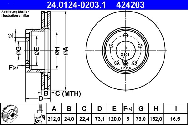 Brake Disc 24.0124-0203.1