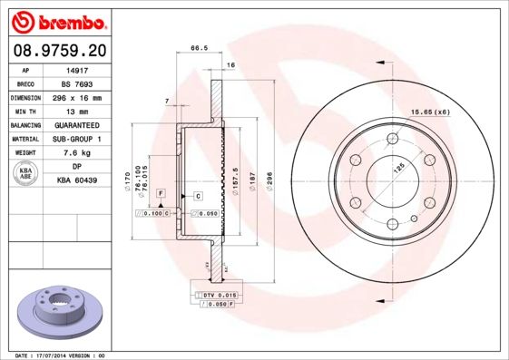 Brake Disc 08.9759.20