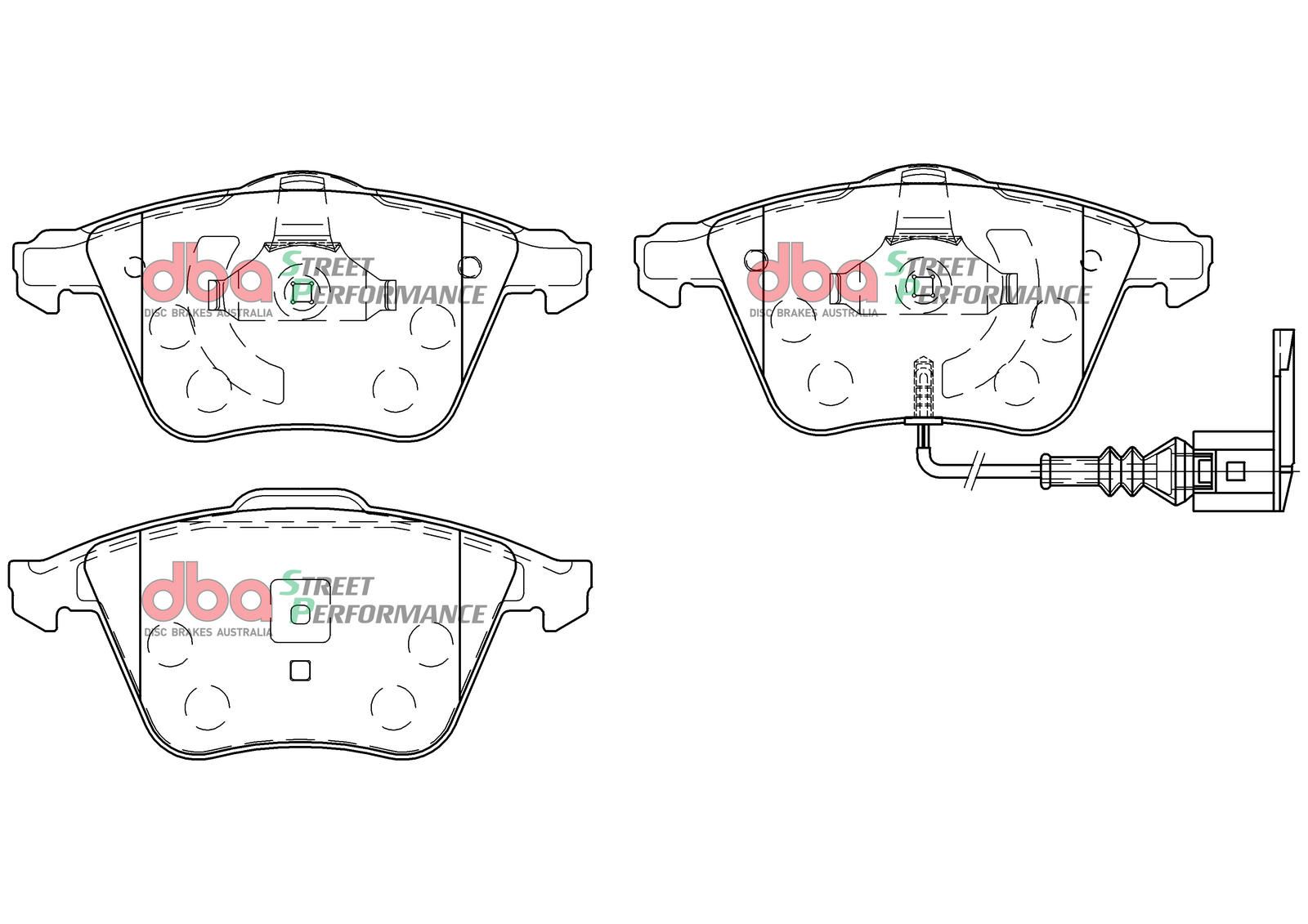 DBA SP PERFORMANCE BRAKE PADS [ Audi A3 F ] - TecDoc Only