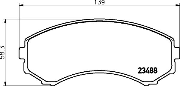 Комплект тормозных колодок, дисковый тормоз 8DB 355 009-461