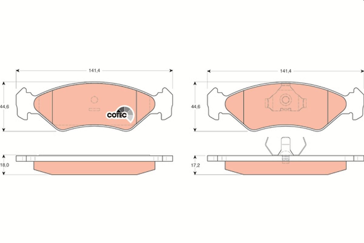 Brake Pad Set, disc brake GDB953