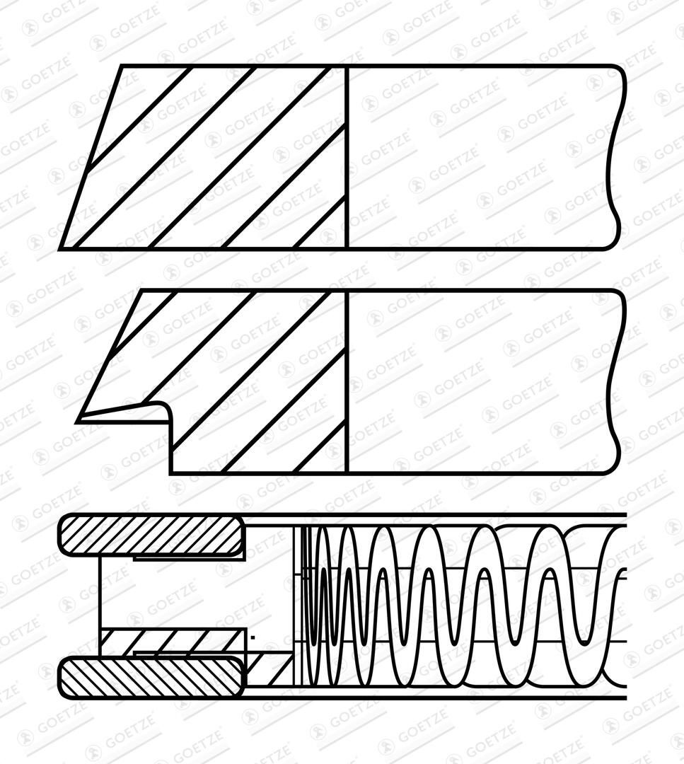 GOETZE ENGINE 08-102500-00 - Kolbenringsatz