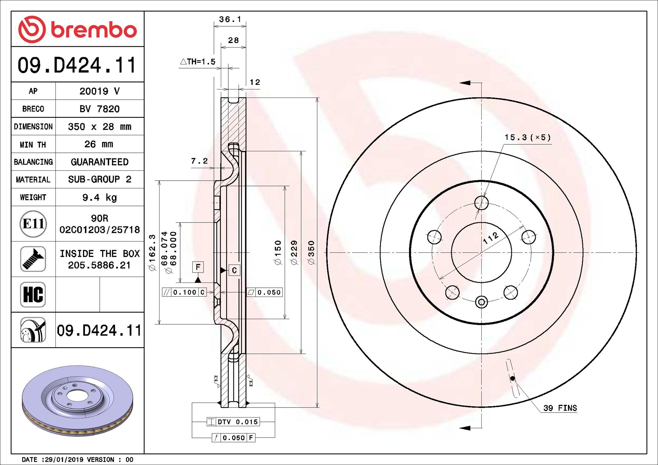 AUDI Q7 3.0 20- (RR) - TecDoc 1