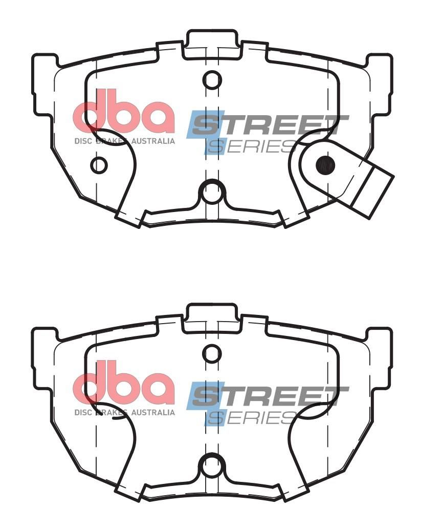 DBA SS STREET SERIES BRAKE PADS [ Ford/Hyundai/Kia & Nissan 1986-2007 R ] - TecDoc Only