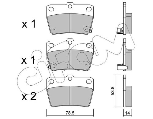 Brake Pad Set, disc brake 822-431-0