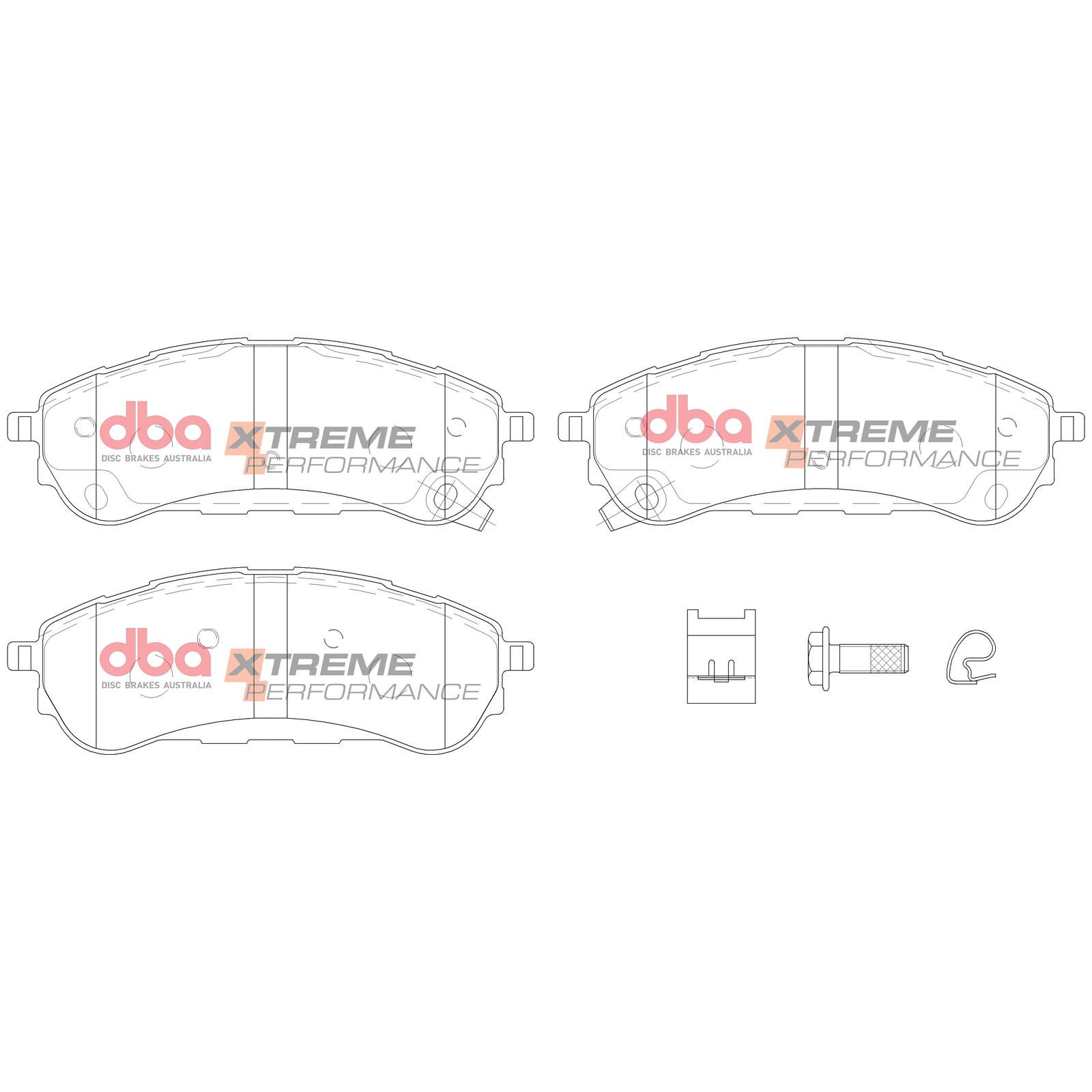 DBA XP XTREME PERFORMANCE BRAKE PADS [ Ford Ranger PK Raptor 2018 - On R ] - TecDoc Only