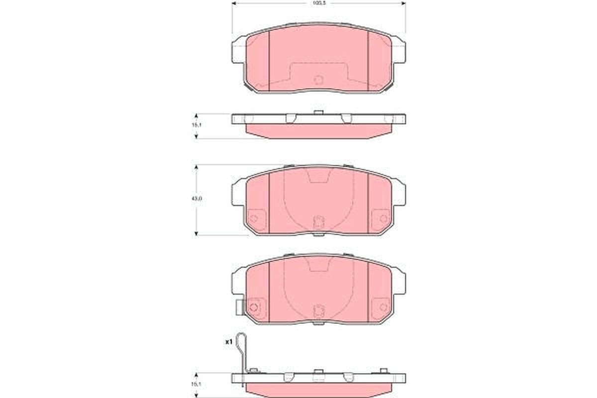 Brake Pad Set, disc brake GDB3357