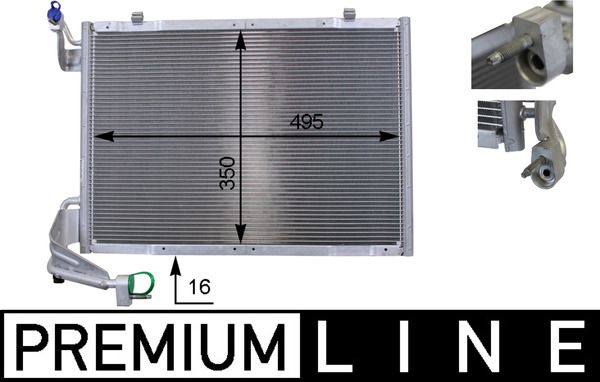 AC 9 000P MAHLE BEHR *** PREMIUM LINE *** kondenzátor, klíma