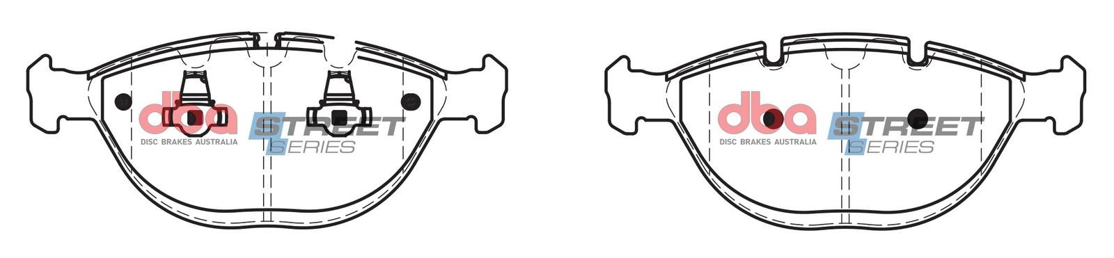 DBA SS STREET SERIES BRAKE PADS [ BMW 2000 - 2009 F ](suits wear sensor DBAWS1002, DBAWS1047 ) - TecDoc Only