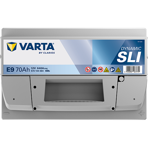 VARTA Dynamic SLI E9 | 12V 70Ah 640A | Autobatterie