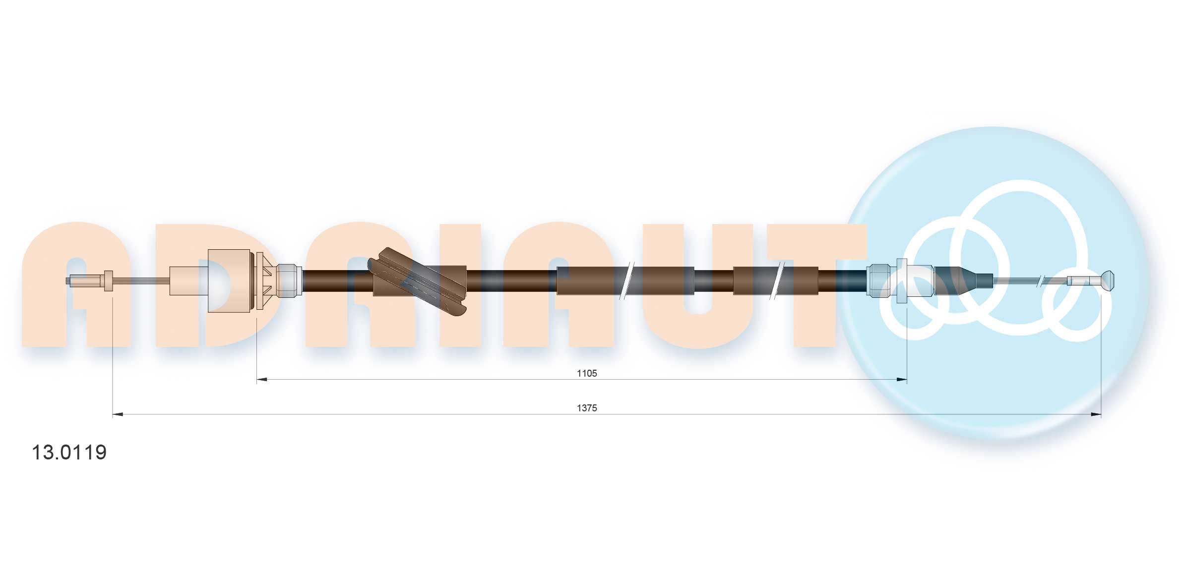 Cable Pull, clutch control 13.0119