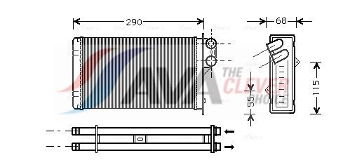 PE6172 AVA QUALITY COOLING Hőcserélő, belső tér fűtés