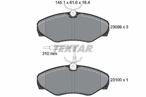 Brake Pad Set, disc brake 2309903