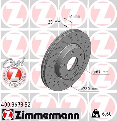 400.3678.52 ZIMMERMANN SPORT Z féktárcsa