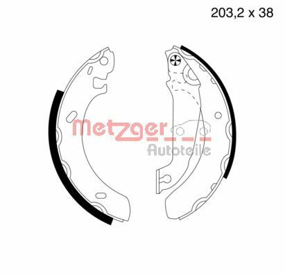 Bremsbackensatz