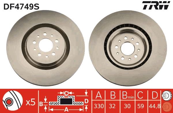 TRW BRAKE DISC - TecDoc Only