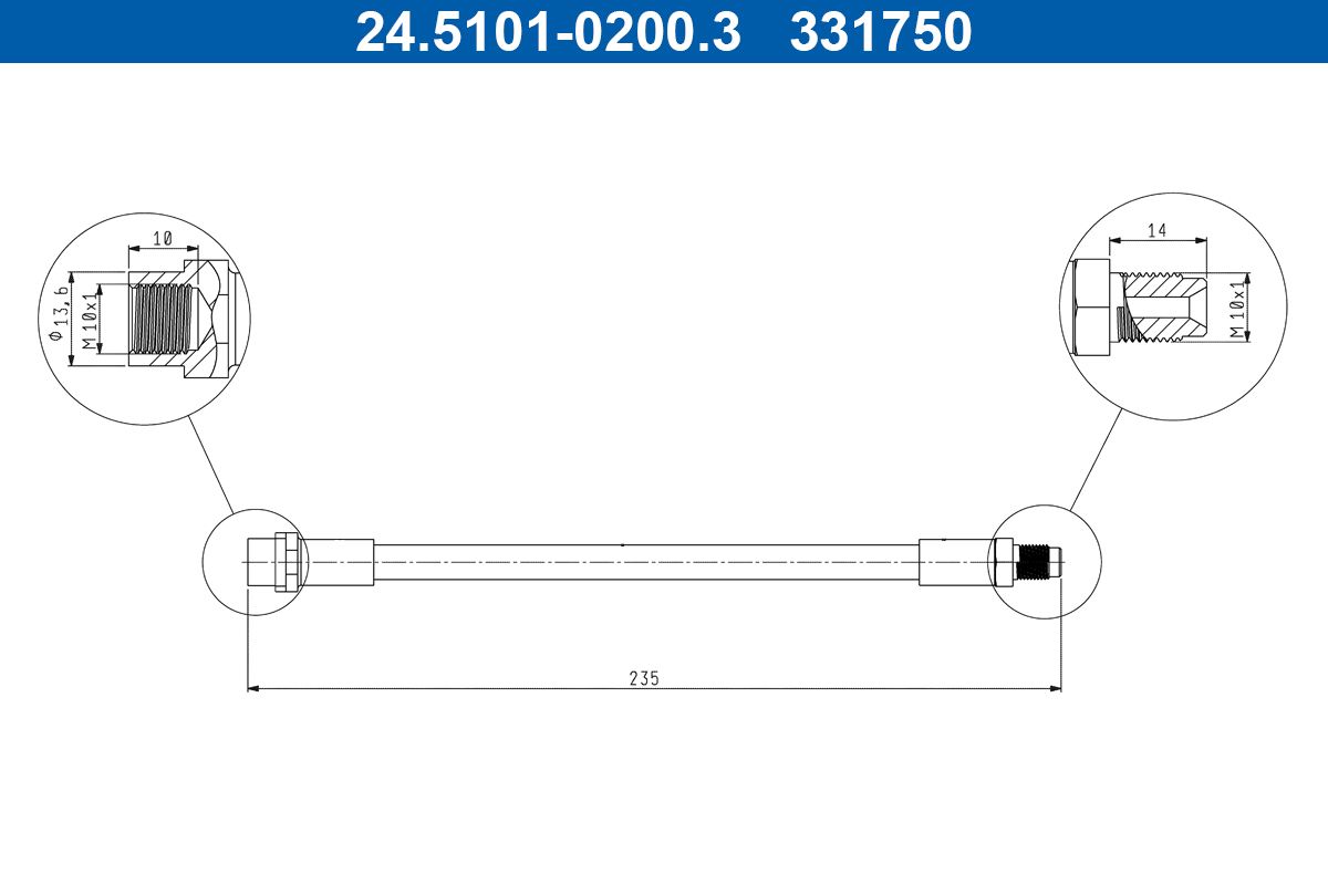 Тормозной шланг 24.5101-0200.3