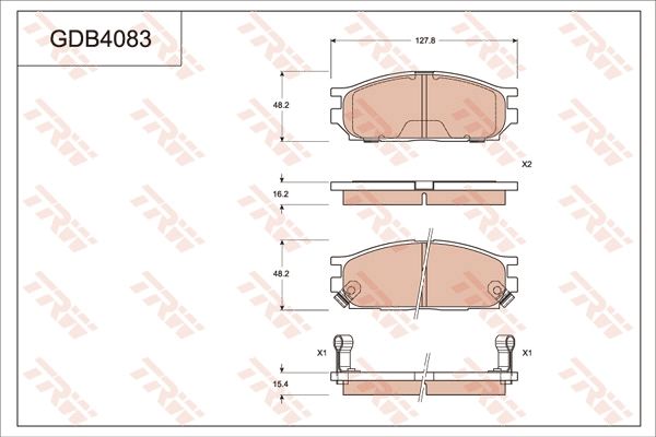 TRW DISC BRAKE PADS - TecDoc Only