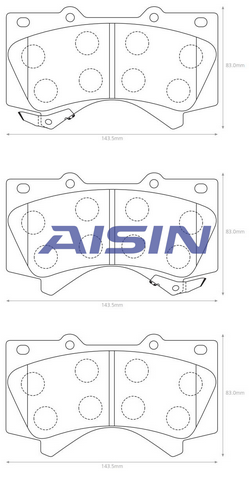 Aisin Brake Pad - Front - TecDoc 2