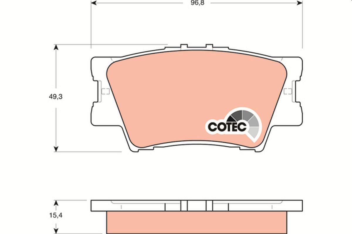 TRW DISC BRAKE PADS - TecDoc 1