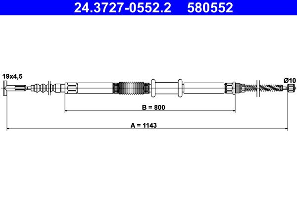ATE 24.3727-0552.2 - Seilzug, Feststellbremse