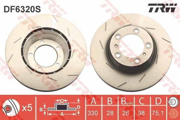 TRW BRAKE DISC - TecDoc 1