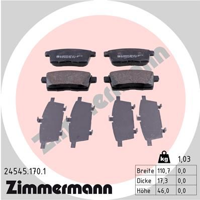 Brake Pad Set, disc brake 24545.170.1