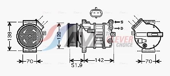 AVA QUALITY COOLING ALAK112 - Kompressor, Klimaanlage