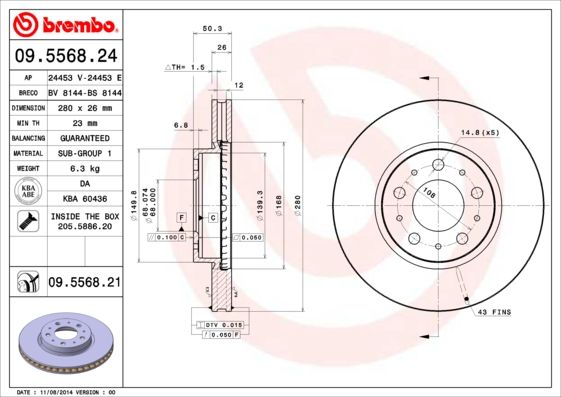 Brake Disc 09.5568.21